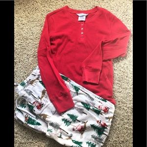 Worn few time Christmas PJ size youth large